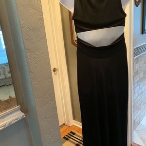 Black Back Dipped Gown